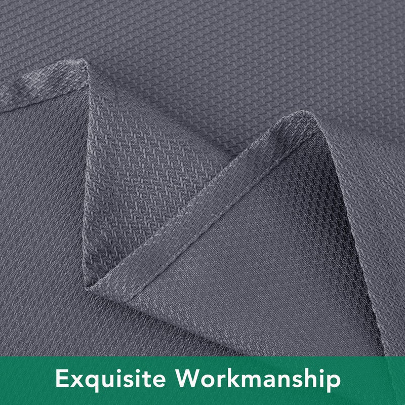 Biscaynebay Textured Fabric Square Tablecloths 70x70 Inches, Dark Grey Water Resistant Card Table Cloth Folding Table Cover for Dining, Kitchen, Wedding and Parties etc. Machine Washable - Image 4